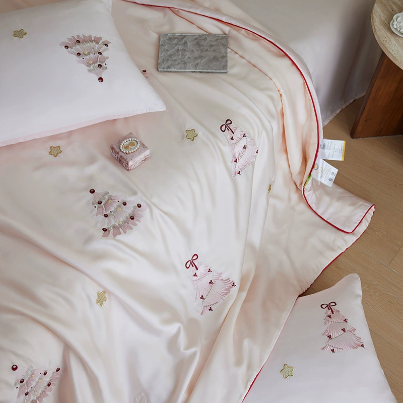 Летнее одеяло класса А из лиоцелла, тенселя, соевого летнего одеяла, ледяного шелка, одеяло с кондиционером, летнее прохладное одеяло, комплект из четырех предметов, моющееся тонкое одеяло