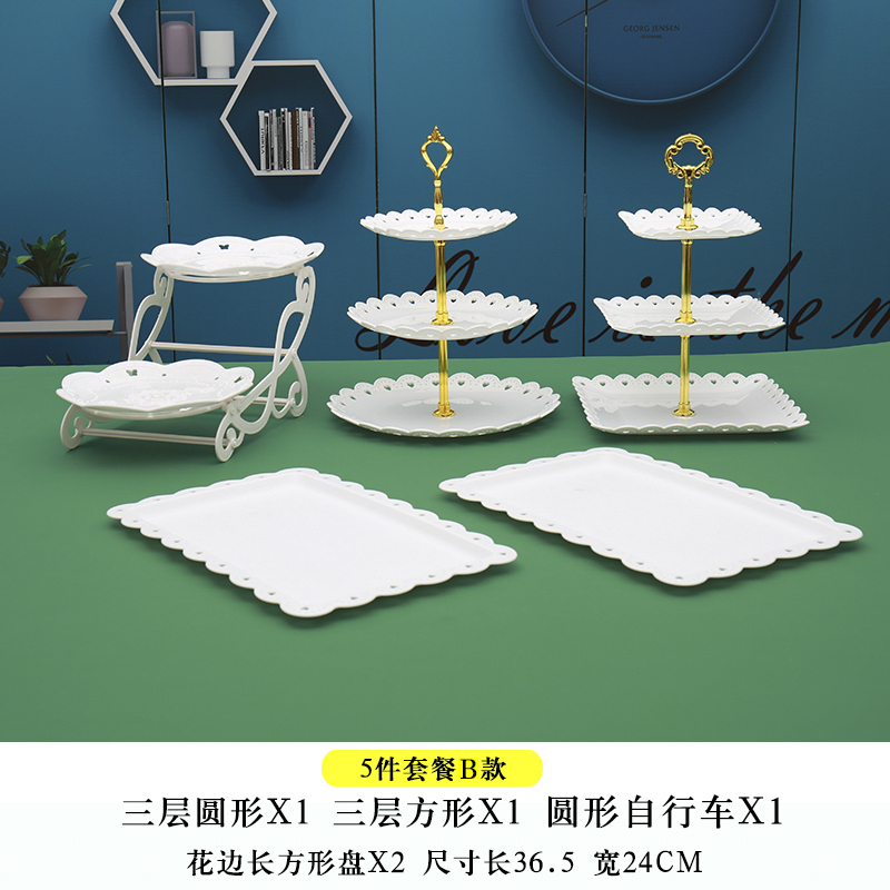 Fiesta de cumpleaños de postres estante de exhibición mesa de comida fría mesa de té bandeja de pasteles de bocadillos estante de postres de boda decoración