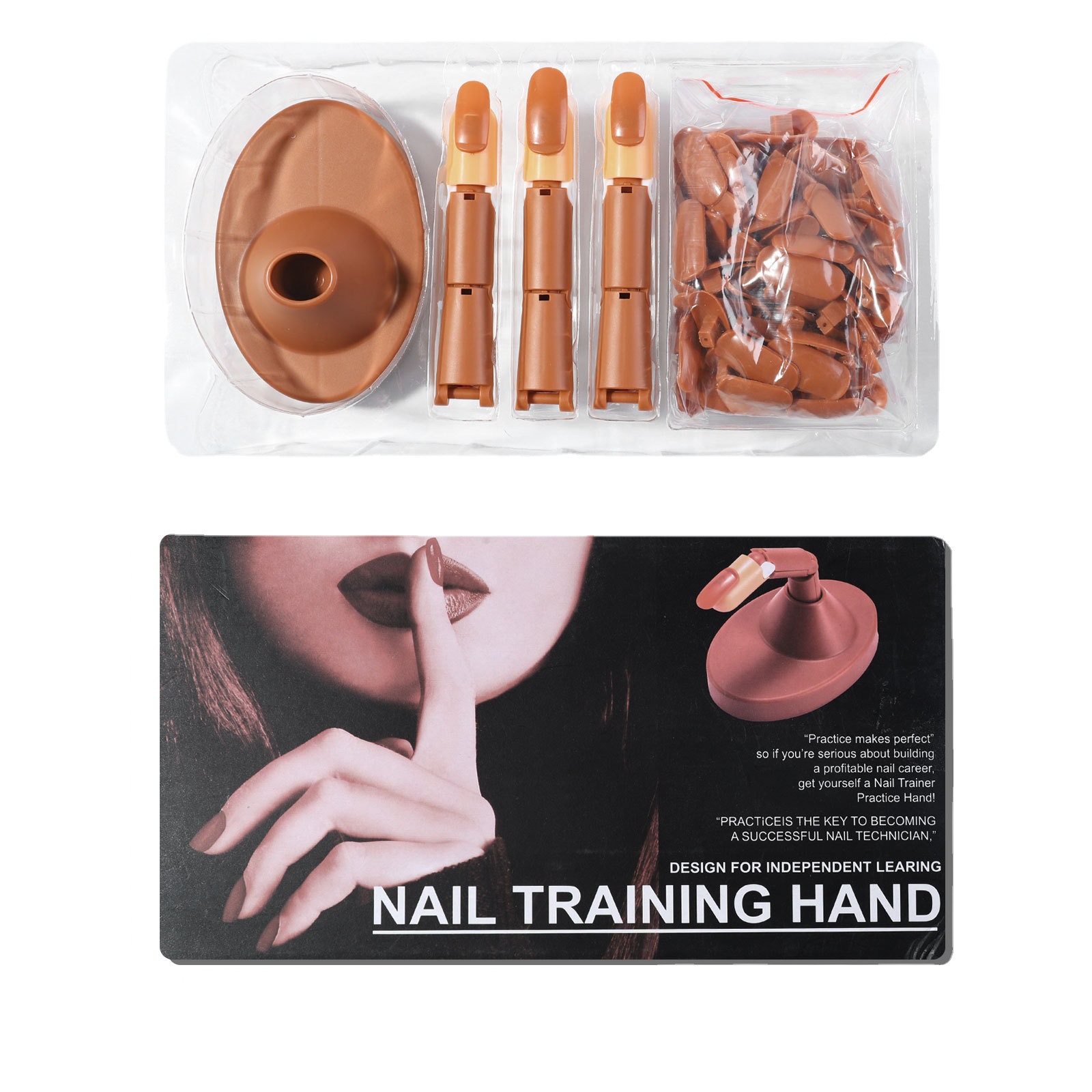 Cross border nail joint finger manipulator nail chip set for beginners practice mobile hand model prosthetic hand