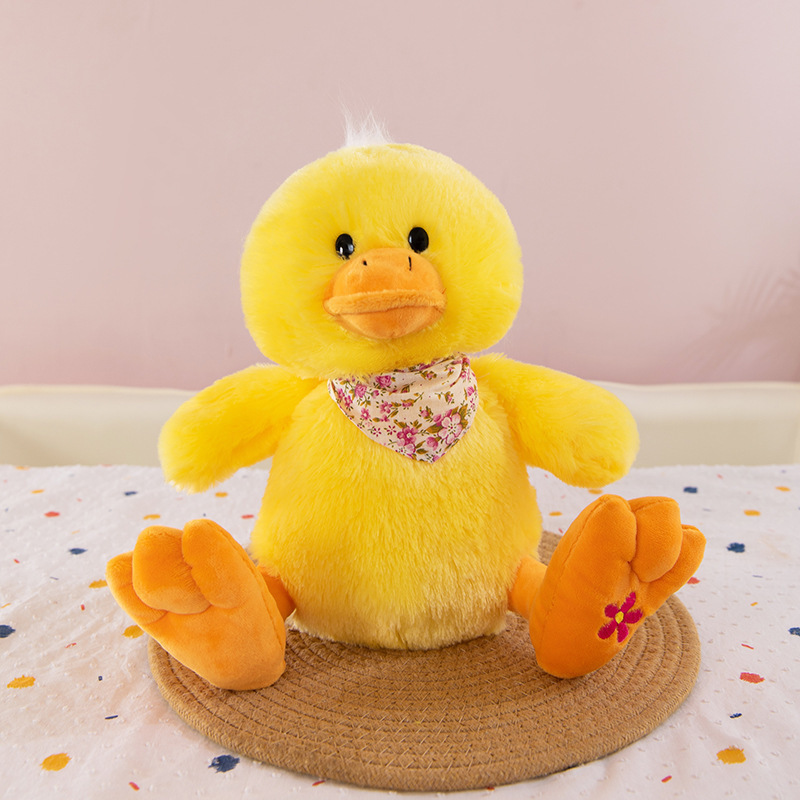 クロスボーダーおもちゃビッグベリーアヒルぬいぐるみ鳴くアヒル人形リトルイエローアヒル人形かわいいギフトおもちゃ|undefined
