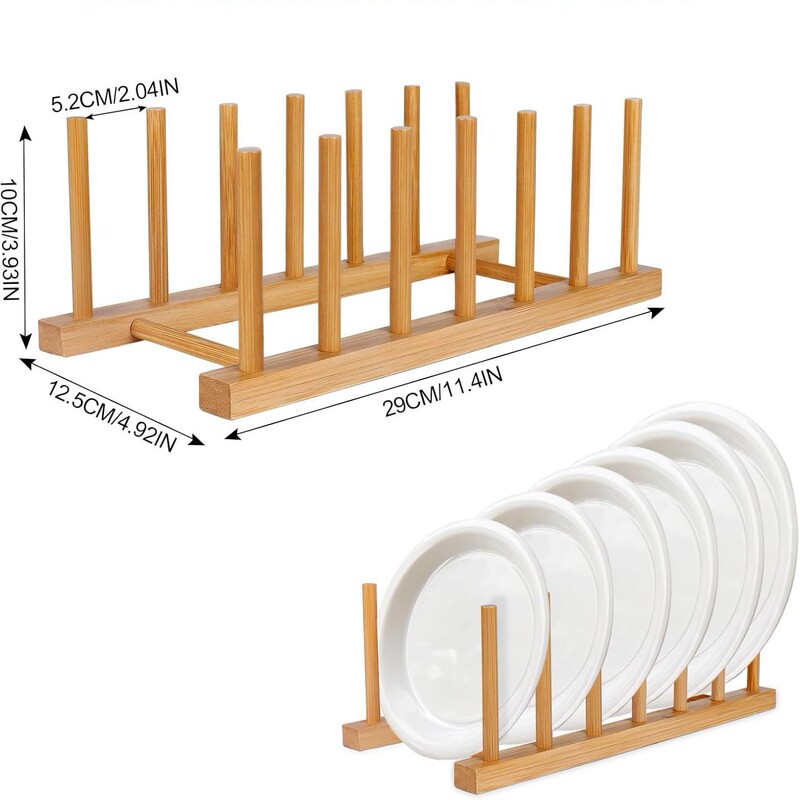 Simple bowl rack, draining rack, solid wood dish organizer, household kitchen bowl and plate storage organizer, wooden storage rack Simple bowl rack, draining rack, solid wood dish organizer, household kitchen bowl and plate storage organizer, wooden storage rack