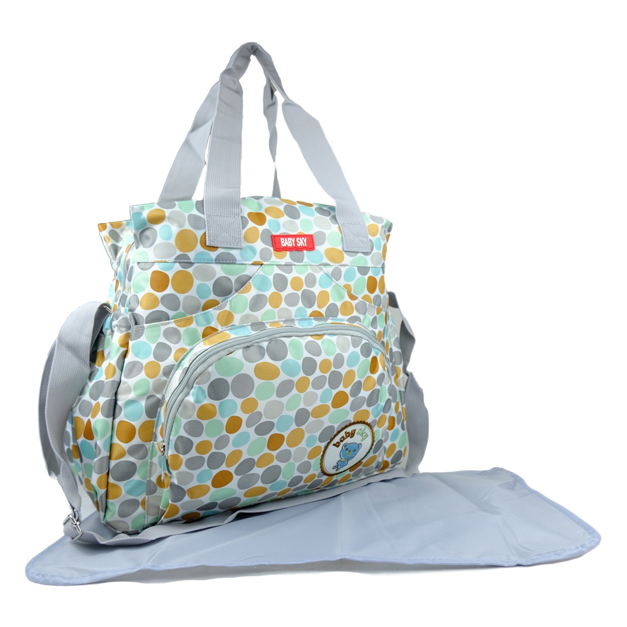 New European and American Fashion Printed High Quality Mummy Bag Single Shoulder Crossbody Multifunctional Large Capacity Maternal and Infant Diaper Bag