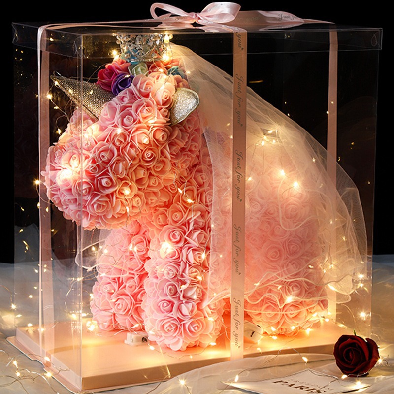 玫瑰熊儿童情人节