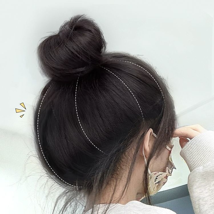 Bolas cabeza Internet celebridad pomelo piel pelo perezoso updo artefacto peluca bolsa extra volumen pelo falso Cola de Caballo mullido anillo de pelo