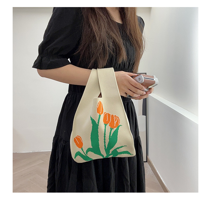 Women's Medium Polyester Color Block Flower Butterfly Cute Open Handbag Shopping Bags display picture 5