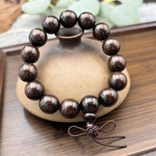 非洲小叶紫檀佛珠男士复古文玩手串金星老料血檀高密木质手串批发