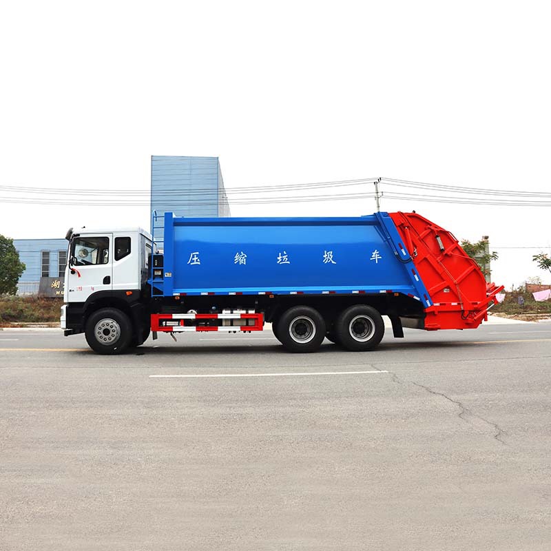 东风23方吨后八轮压缩垃圾车 后装挂桶压缩式垃圾车 移动式密封压