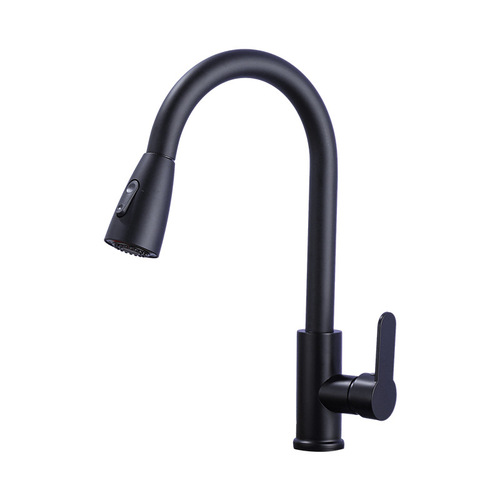 Black waistline bathroom pull-out faucet kitchen faucet pull-out sink faucet wholesale