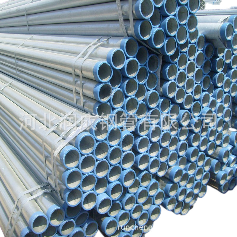 河北润成厂家英标BS1387-1985带螺纹管箍热镀锌钢管