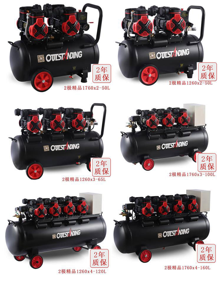 New Air Compressor Small Air Compressor Oil-Free Silent Woodworking 220V Spray Paint Air Pump Electric
