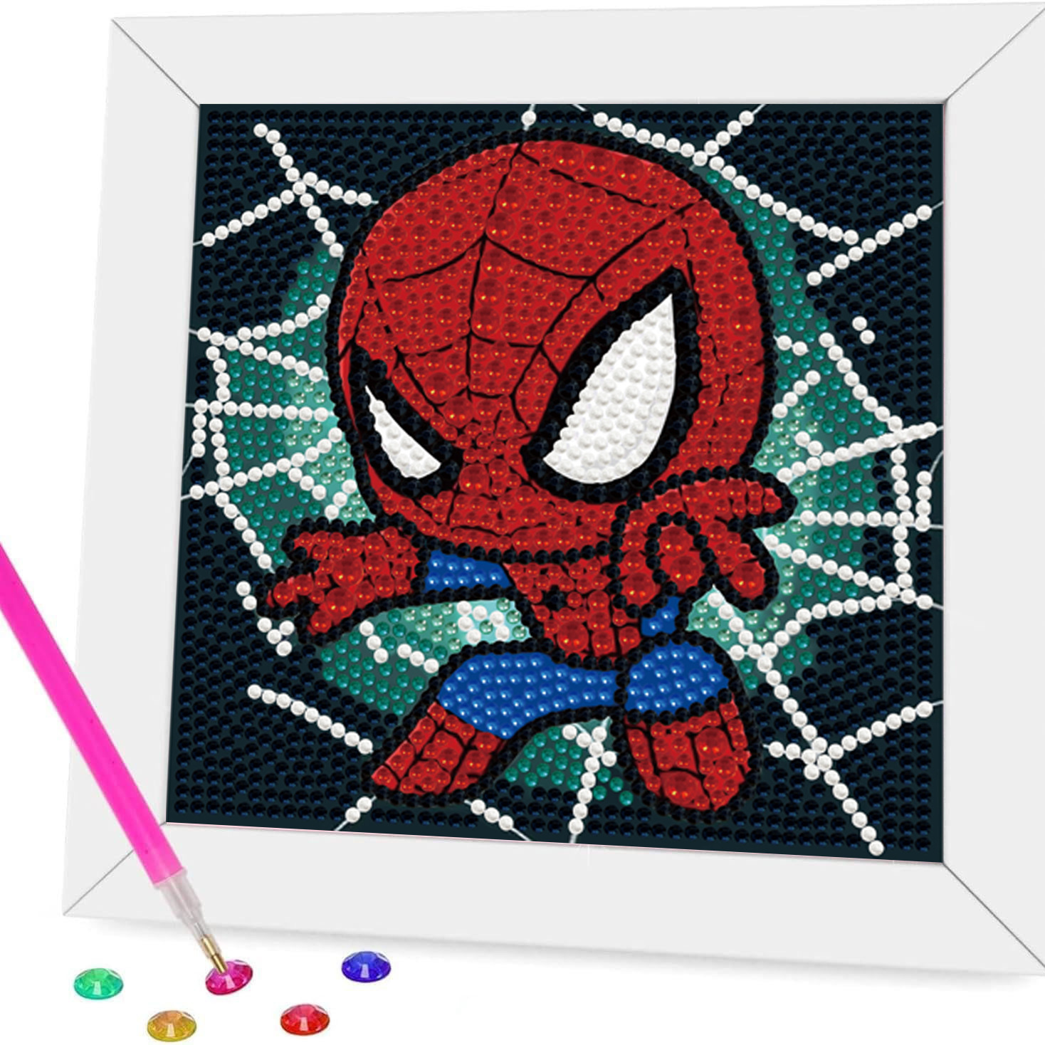 Nuevo kit creativo de pintura de diamantes DIY para niños, diseño de panda de dibujos animados, juguete de niña, pegatinas bonitas, pintura de diamantes completa, transfronterizo