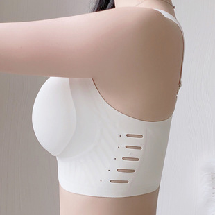 Seamless Underwear Women's Non-rimmed Thin Large Chest Small Chest Full Cup Bra Large Size Parammary Breast Anti-sagging Bra