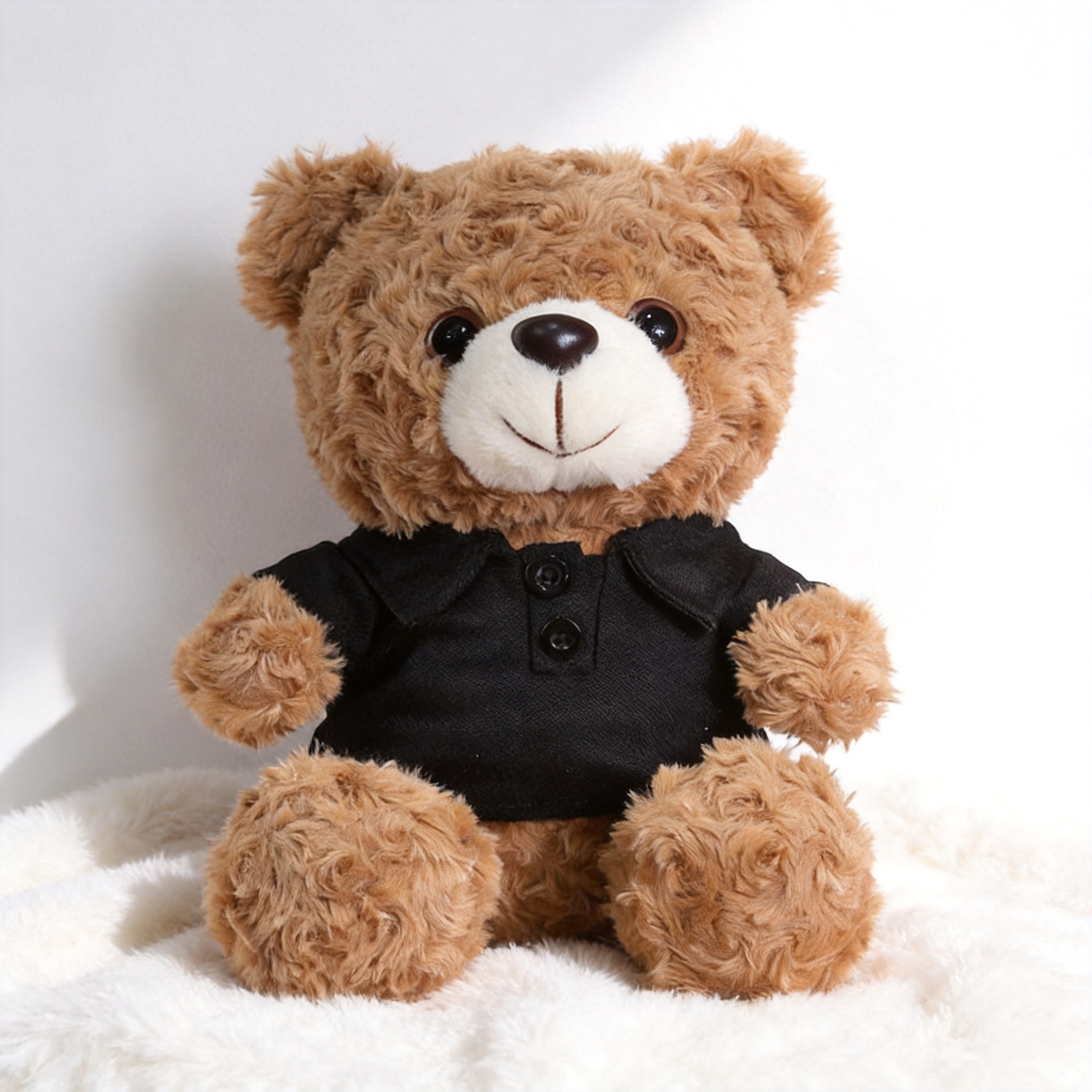 Camiseta de polo negro Brown Bear