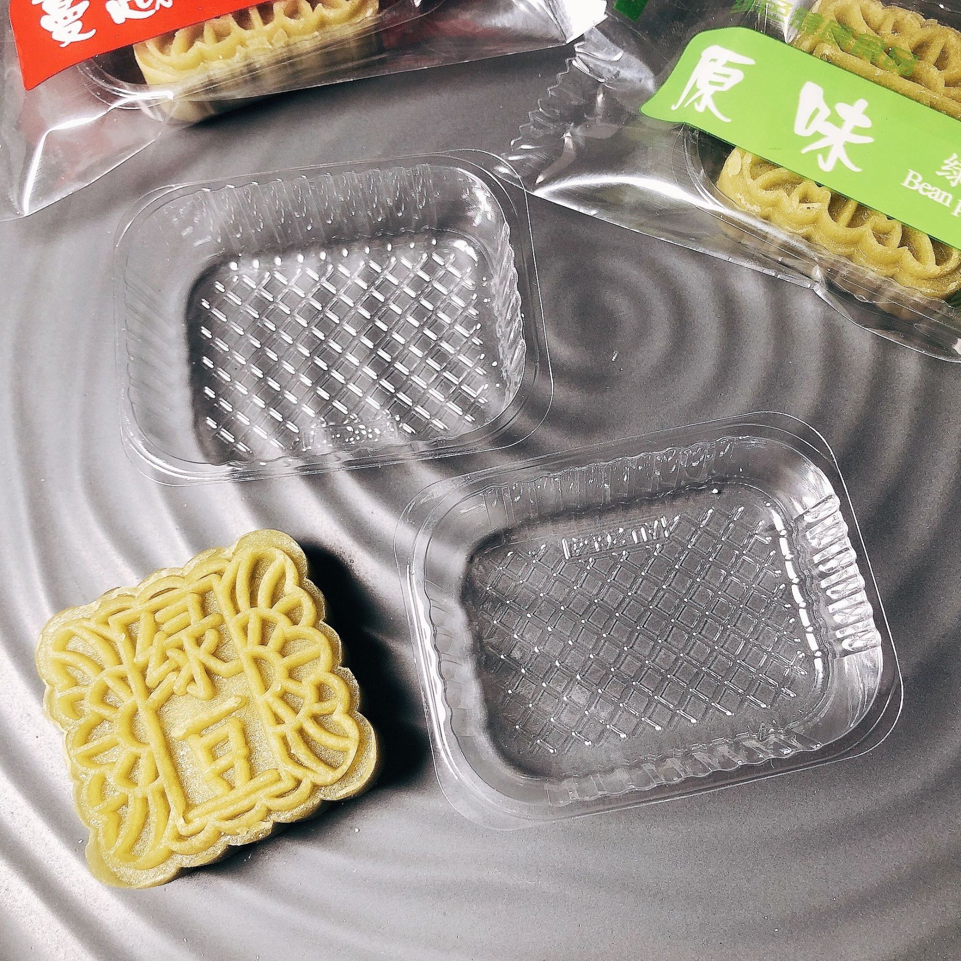 厂家直发PET月饼盒食品蛋黄酥包装托盒透明绿豆糕托工厂现货批发