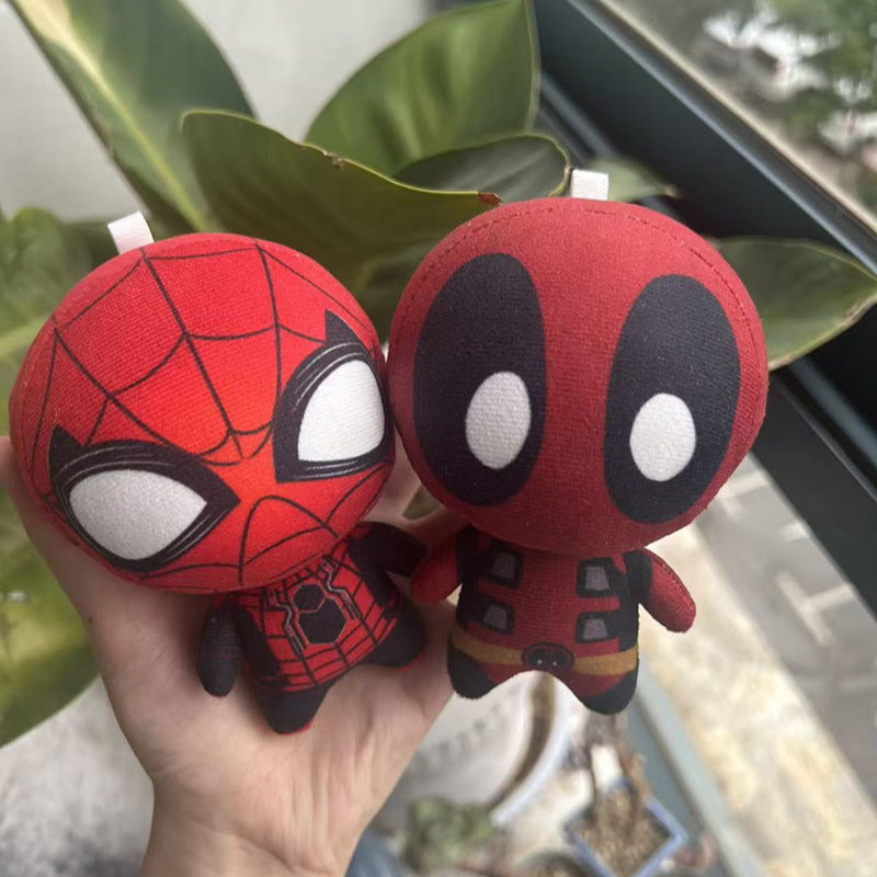 Cross-Border Hit Product: Marvel Spider-Man Cotton Doll 10cm Cute Plush Toy Deadpool Keychain