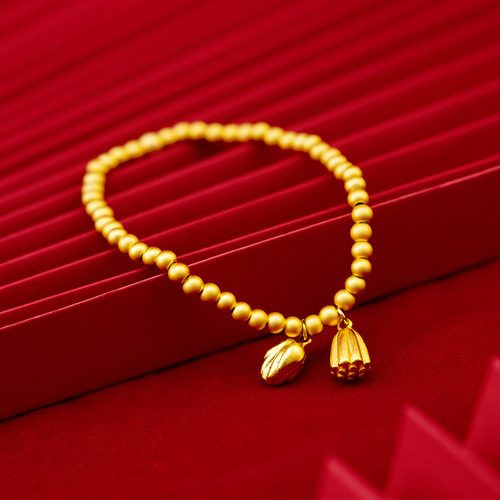 Internet celebrity inherits the same style of Xiaohongshu's Happy Two Worlds Bracelet, Shajin ethnic style lotus pod lotus bracelet