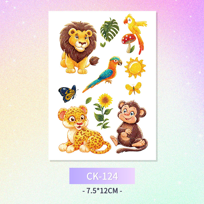 Glitter mariposa cara pegatinas tatuaje pegatinas hadas lavable impermeable de larga duración lindo unicornio ciervo Luna Estrella Planeta