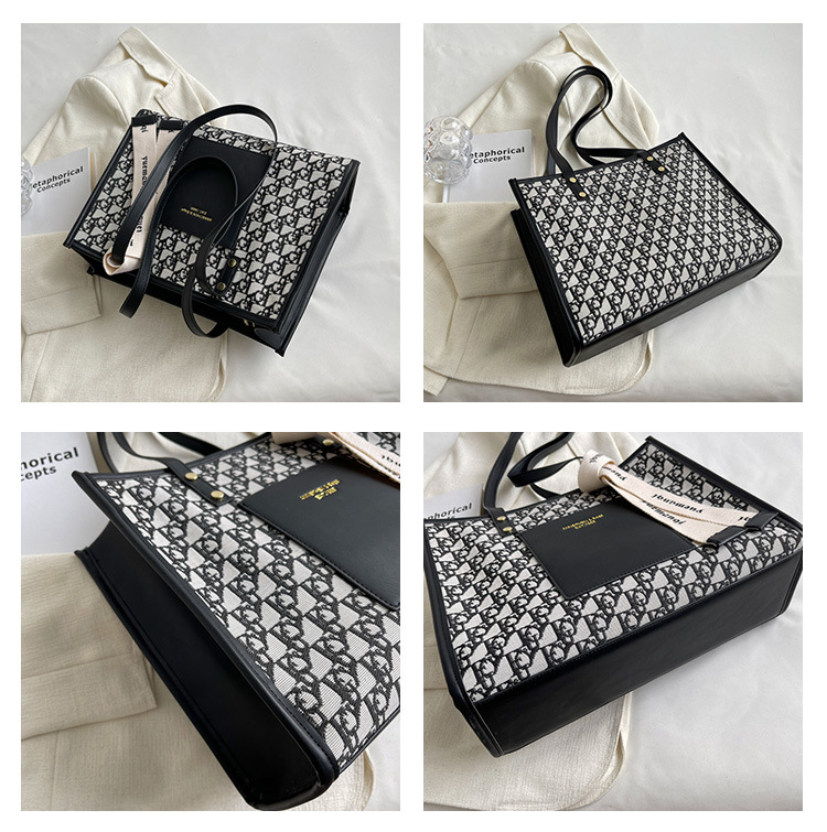 2023 New Hot Selling Large Capacity Bag Women's Versatile Commuting Shoulder Bag Fashionable and High Quality Retro Handheld Tote Bag_voghion.com