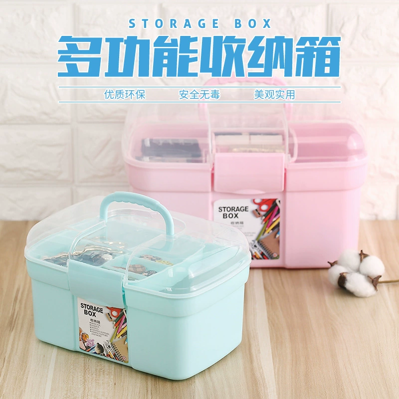 Аптечка Бытовая большой емкости многофункциональная двухслойная пластиковая коробка для хранения лекарств портативная аптечка Бытовая аптечка