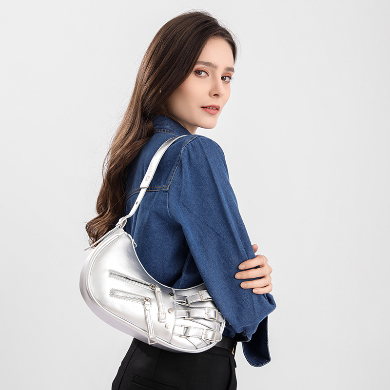 Niche Design American Retro Hottie 2024 New Bag Women's Leather Armpit Bag Shoulder Bag Handbag