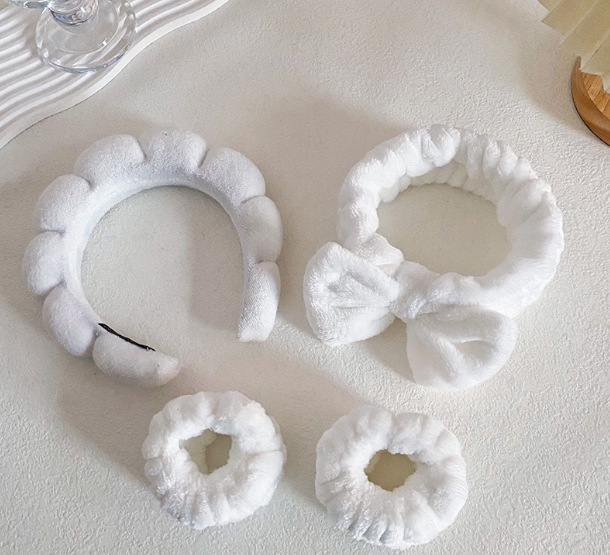 Diadema de nube superior de cráneo alto transfronterizo europeo y americano conjunto de horquillas para el cabello esponja para el lavado de cara femenino diadema desmaquillante desmaquillante accesorios para el cabello al por mayor