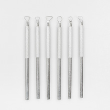 跨境陶艺工具修坯6支铝棒修胚刀DIY雕塑刮刀泥塑精雕油泥陶艺工具