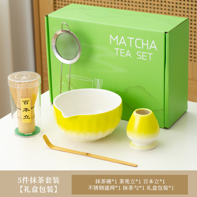 新款跨境日式陶瓷抹茶碗茶具套装茶刷宋代打抹茶工具竹茶筅百本立|undefined