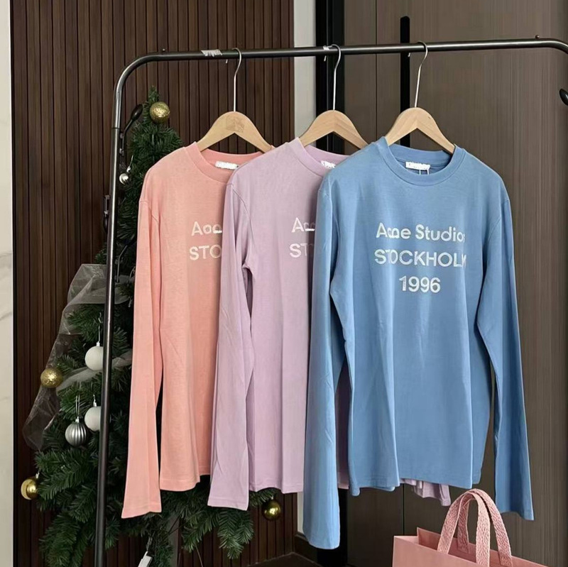 New Ac Brand 26 New Vintage Glacier Blue T-Shirt, Sun-Protective, Round Neck, Pullover, Long Sleeve T-Shirt