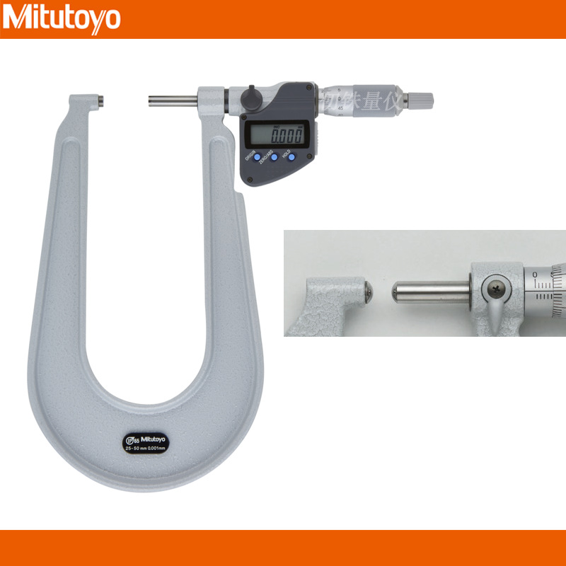 三丰双球面板厚千分尺389-272-30 50MX公英制389-372-30喉深150mm