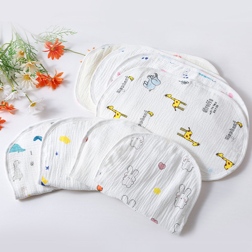 10-layer newborn pure cotton pillow, baby cloud slice pillow, baby sweat-absorbent newborn baby children gauze breathable flat pillow