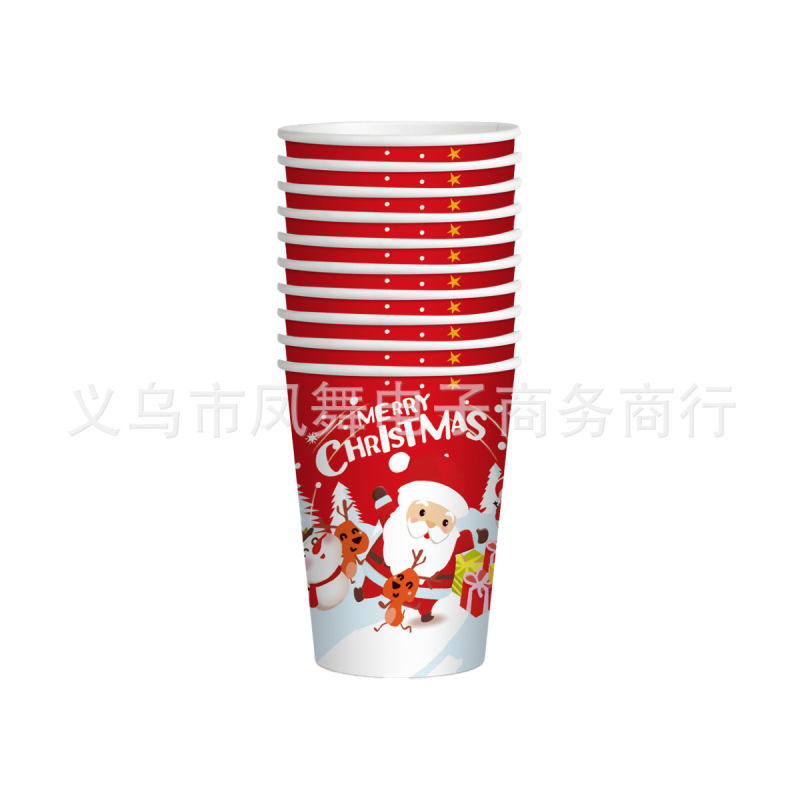 クロスボーダー外国貿易クリスマスパーティー用品紙皿紙コップペーパータオル使い捨てナイフとフォーク誕生日セット食器卸売り|undefined