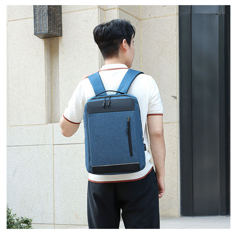 New USB port charging backpack for business commuting, large-capacity casual and simple schoolbag undefined