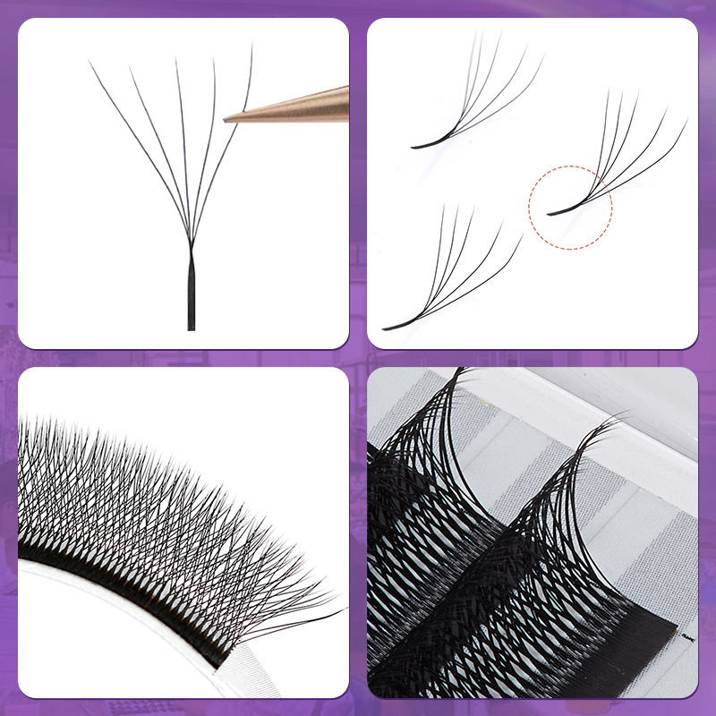 Fábrica de pestañas florecientes 5D, pestañas falsas naturales, 0.07c mezcladas, densas pestañas de injerto de tangerina