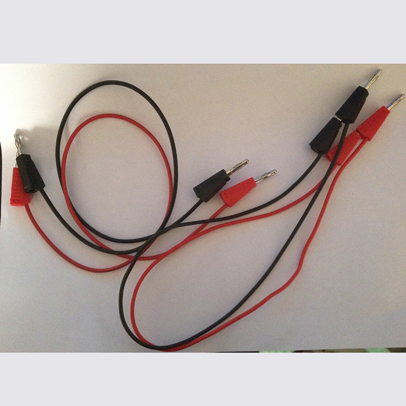 厂家加 工各种硅胶叠插测试线红黑色BNC-BNC测试线批发检测