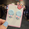 Children's ear clips, cartoon cute earrings, jewelry for early age, no pierced ears, Birthday gift