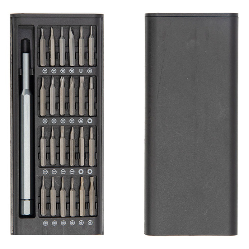 Juego de destornilladores domésticos multifuncionales 24 en 1, juego de destornilladores de precisión de desmontaje y reparación de teléfonos móviles de computadora