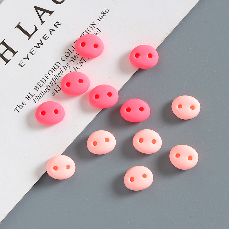 Cute Cartoon Pig Nose Resin Accessories DIY Homemade Cream Glue Mobile Phone Case Hairpin Hole Shoe Jewelry Accessories