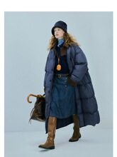 原创设计感女装冬季东北极寒超长款超厚加厚好看羽绒服女