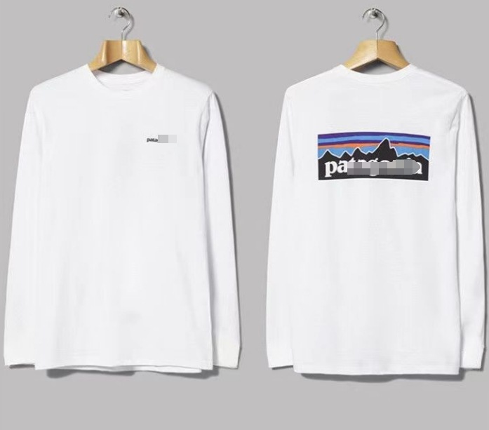 Logotipo de comercio exterior Classic Outdoor Mountain Series Camiseta de manga larga del mismo estilo para hombres y mujeres