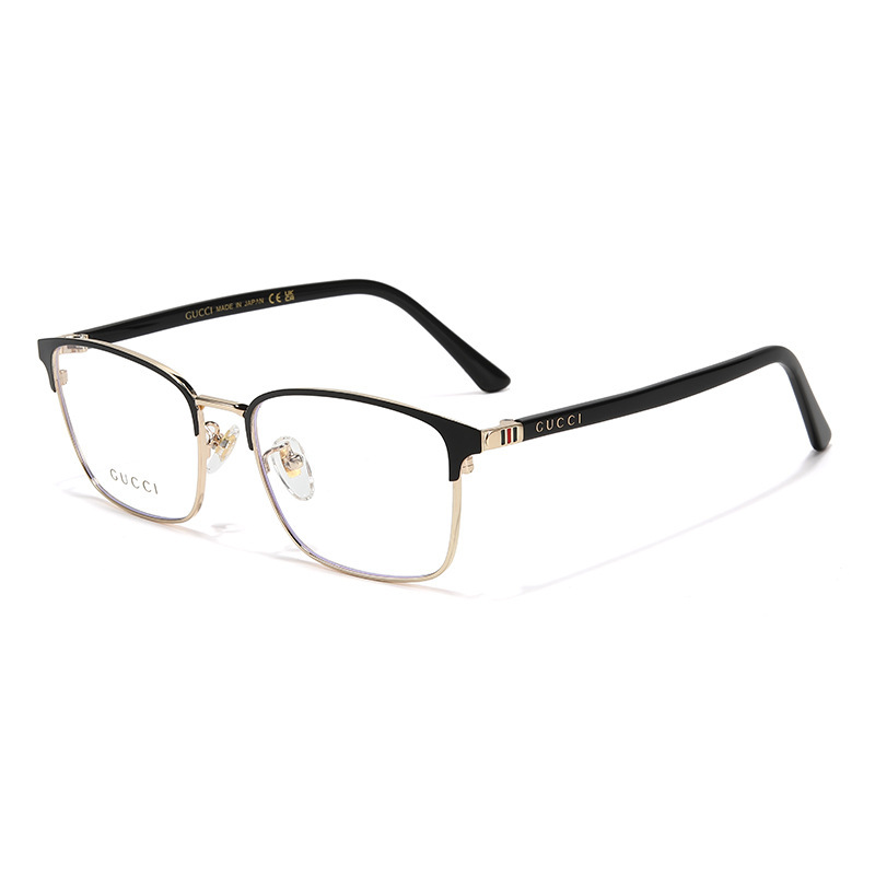 Gg11240 Double g Gujia Men's Business Ultra-Light Plate One-To-One Myopia Glasses Square Frame with Label Glasses Frame