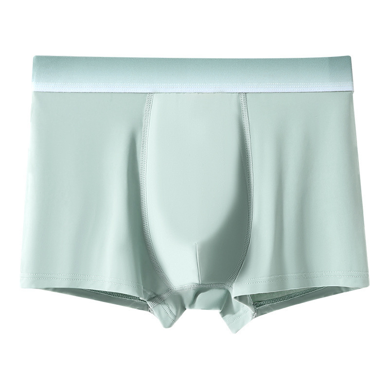 Pantalones interiores de hombre, pantalones de cuatro cuadrados de hielo sin marcas antibacterianas, pantalones cortos de ángulo plano de tamaño grande, cabeza de verano, delgados