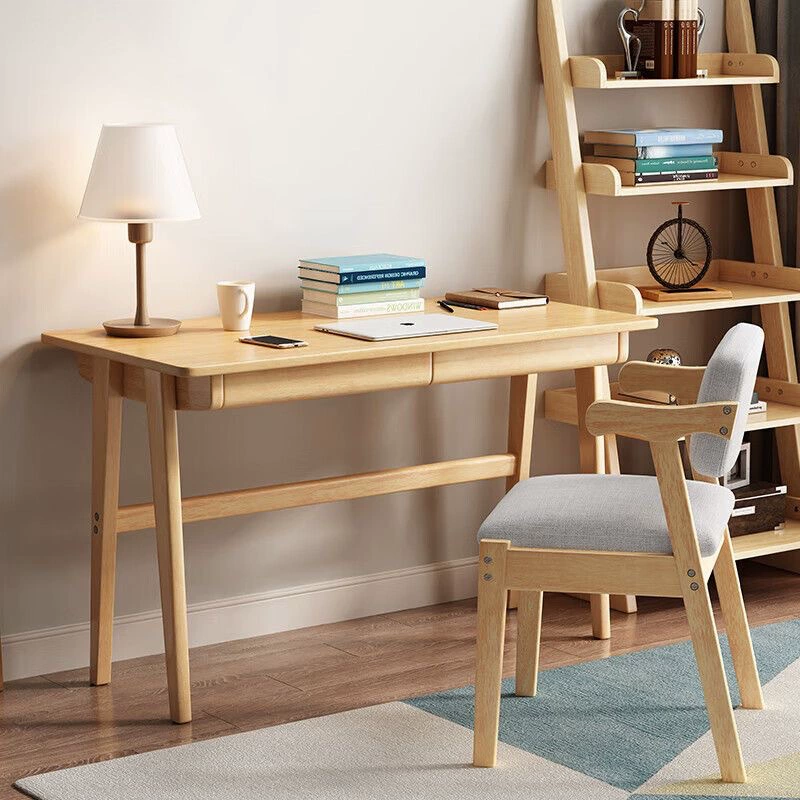 Письменные столы и стулья из цельного дерева, простые домашние столы для учащихся начальной и средней школы, компьютерные столы, кабинеты для спальни, детские письменные столы и стулья.