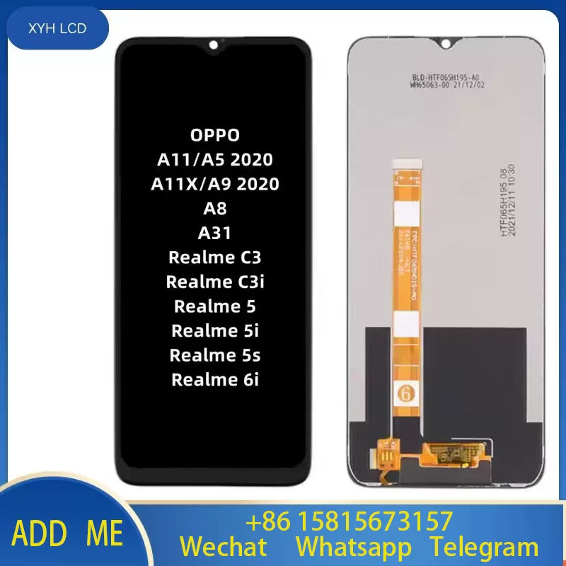 Oppo, совместимый экран для мобильного телефона: A5 2020, A9, A8, A11; Realme, C3
