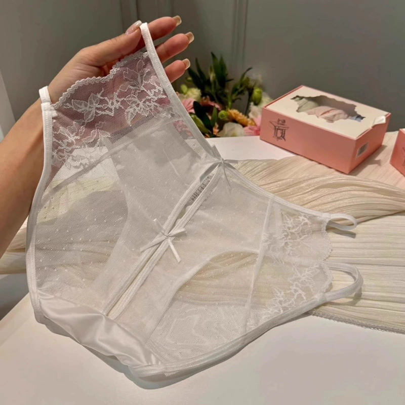 Стринги из кружева, брюки, шелковые брюки