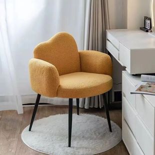 Nordic Simple Single Sofa Chair Dressing Makeup Chair Home Dormitory Chair Cute Cream Style Makeup Chair Manicure