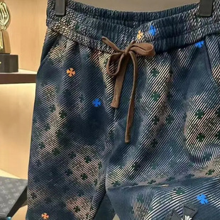 European version of high-end men's summer light luxury four-point leisure beach shorts fashion brand all-match thin loose pants