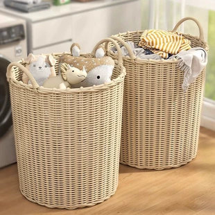 Laundry basket, capacious woven storage basket, DIY