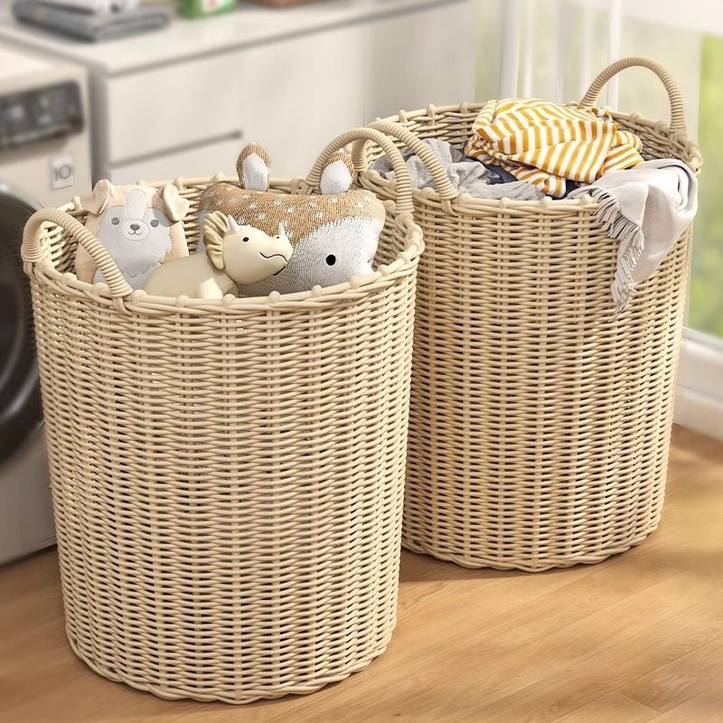 Bathroom Dirty Clothes Basket Household Large-Capacity Clothes Storage Basket Hand-Woven Basket Clothes Basket Clothes Basket Changing Basket