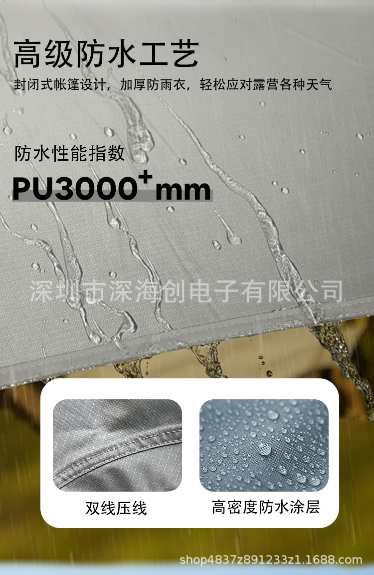 Suitable for Tesla Model Y Car Rear Tent, Portable Camping Tent, Double-Layer with Canopy, Mobile Large Bed Room