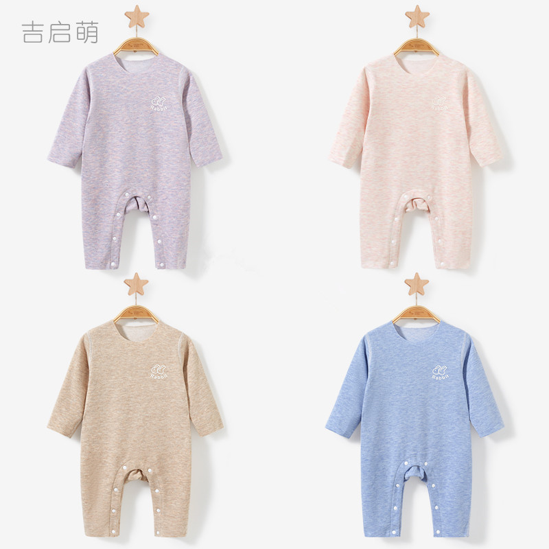 Bebé mono Primavera, Otoño e Invierno recién nacido polar forrado bottoming pijamas calientes niños y niñas otoño mameluco ropa de bebé